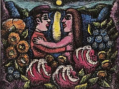 Couple under the Moon