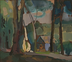 Landscape with the Artists« Blue House in the «Bright Glade» Manor