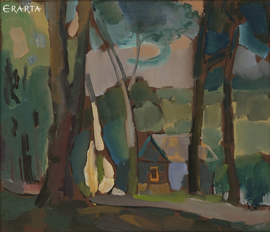 Landscape with the Artists« Blue House in the «Bright Glade» Manor, Yury Chestnikov