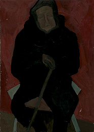 Old Woman on a White Stool